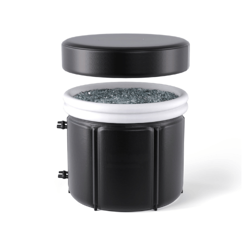 FrostDip Barrel 400 Rigid Ice Bath, Aluminium Frame Cold Plunge Tub, 400L