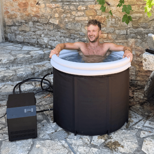 FrostDip Barrel 400 Rigid Ice Bath, Aluminium Frame Cold Plunge Tub, 400L