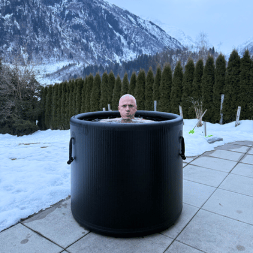 FrostDip Barrel Rigid Cold Plunge Tub, High-Pressure Drop-Stitch, 480L
